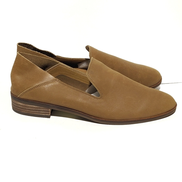 NWT Lucky Brand Cahill Leather Flat Loafer Sesame Tan Taupe Size 42 US 10M - Picture 1 of 11